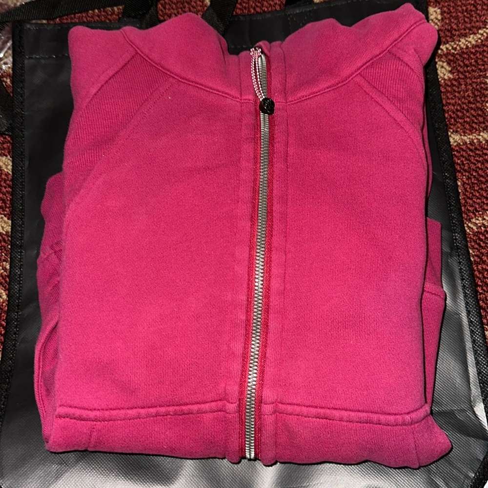 Pink lululemon scuba hoodie